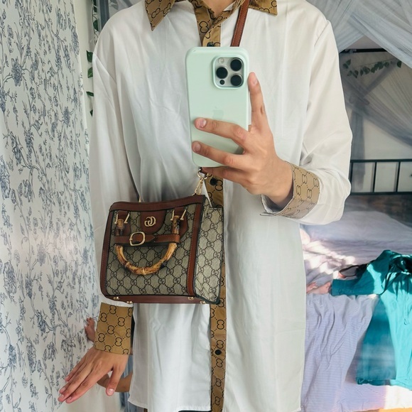 Tops - Luxury vibes GUCCl style size M white shirt